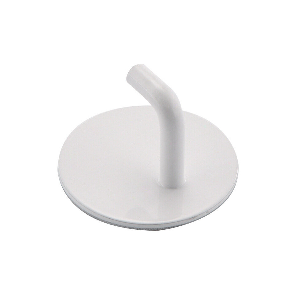 (a-White 1 PCS) Punch Free Wall Hook Door Key Cloth Coat Holder Hook Bathroom Towel Robe Hanger Self Adhesive Kitchen Hardware Tool Rack Hook-image-OPC-PCBYTTW-NEW