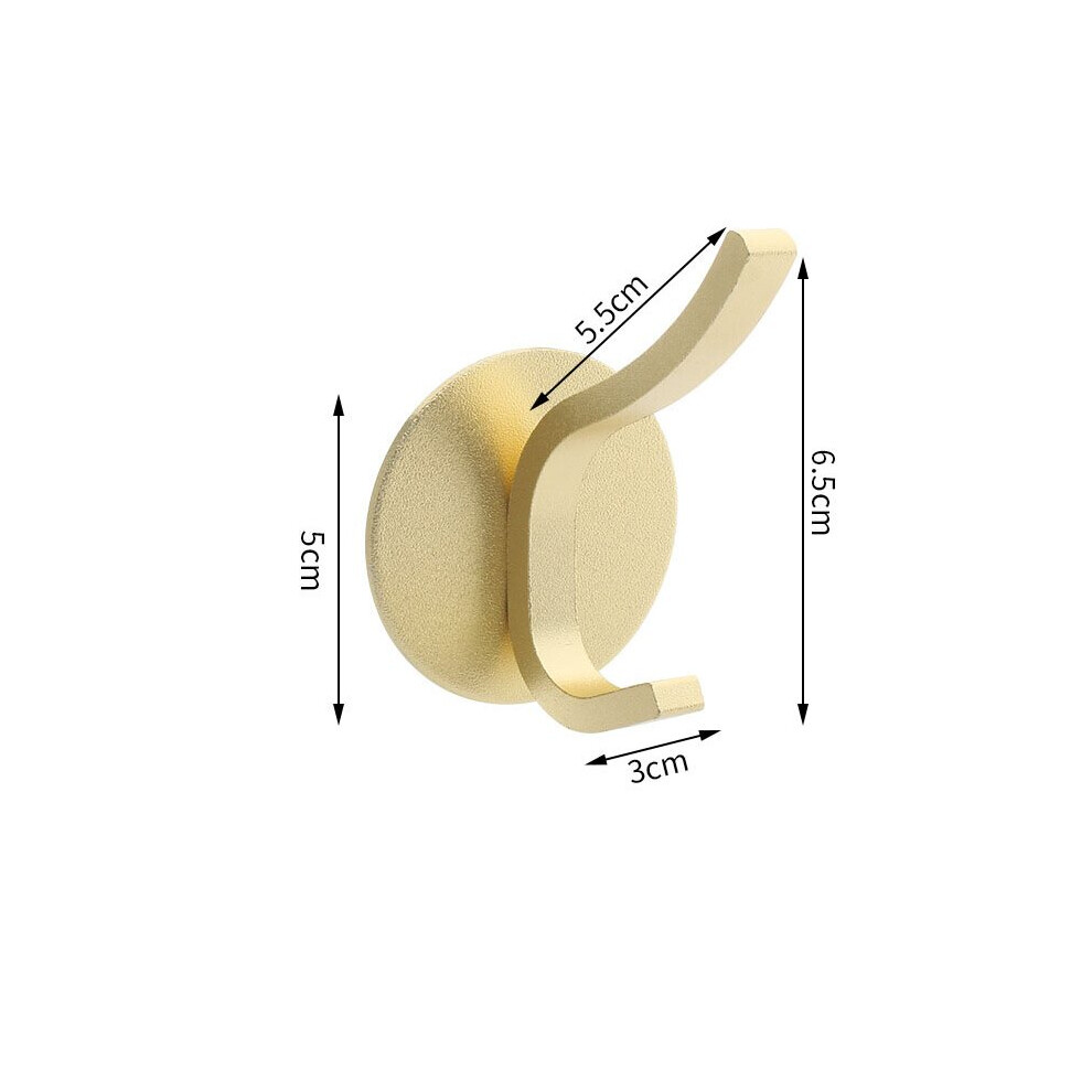(a-C-Gold 3 PCS) Punch Free Wall Hook Door Key Cloth Coat Holder Hook Bathroom Towel Robe Hanger Self Adhesive Kitchen Hardware Tool Rack Hook-image-OPC-PCBYTW7-NEW