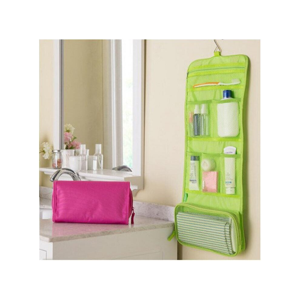 Photos - Cosmetic Bag  Hanging Organizer Bag Foldable Cosmetic Makeup Case Storage Neceser Traveling Toiletry Beauty Bags Wash Bathroom A(a-green)