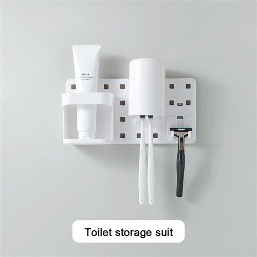 (a-01) Plastic Storage Organizer Punch-free Hook Self-adhesive Wall Hanging Storage Hook Storage Wall Decor Creative Organizer