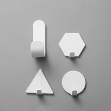 (a-4) Strong Viscose Kitchen Towel Hanger Hooks With Sticker Tape 4pcs 5pc Self Adhesive Wall Hook Wholesale Seamless Strong Creative