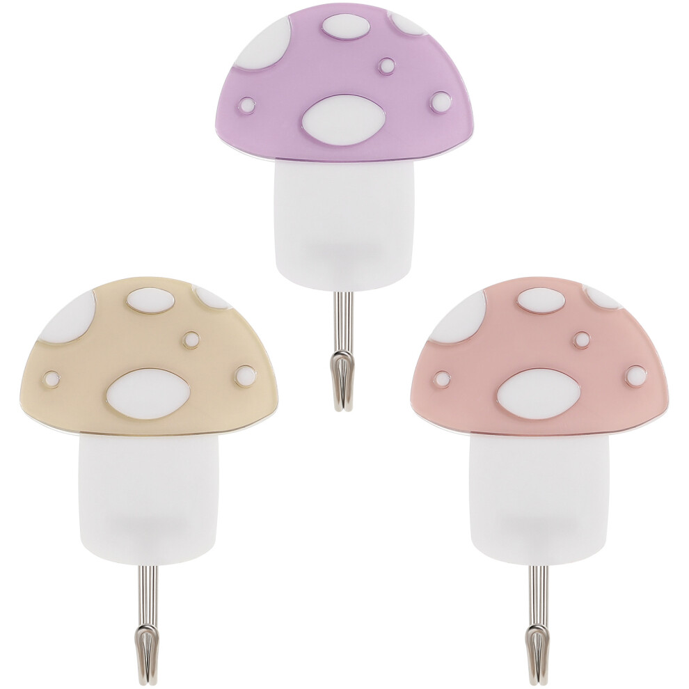 Hooks Wall Adhesive Hook Towel Decorative Hanging Bathroom Sticky Hanger Hangers Key Mushroom Bathrooms Heavy Purse Shower Decor 4854201300263