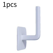 (a-1pc White) Self-adhesive L-shaped Wall Hook Kitchen Under Cabinet Paper Roll Rack Towel Holder Bathroom Toilet Paper Holders Storage Rack