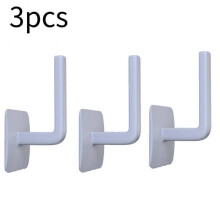 (a-3pcs grey) Self-adhesive L-shaped Wall Hook Kitchen Under Cabinet Paper Roll Rack Towel Holder Bathroom Toilet Paper Holders Storage Rack