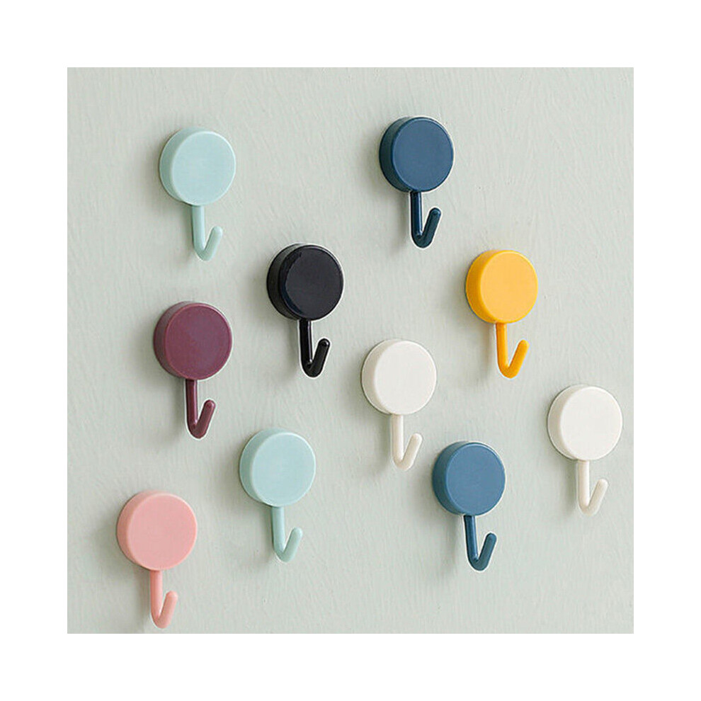 (a-1pc black) 1/5PCS Cute Wall Hooks Self Adhesive Key Holder Strong Without Drilling Coat Bag Door Kitchen Towel Hanger Hook Home Accessories-image-OPC-PCBYZRJ-NEW