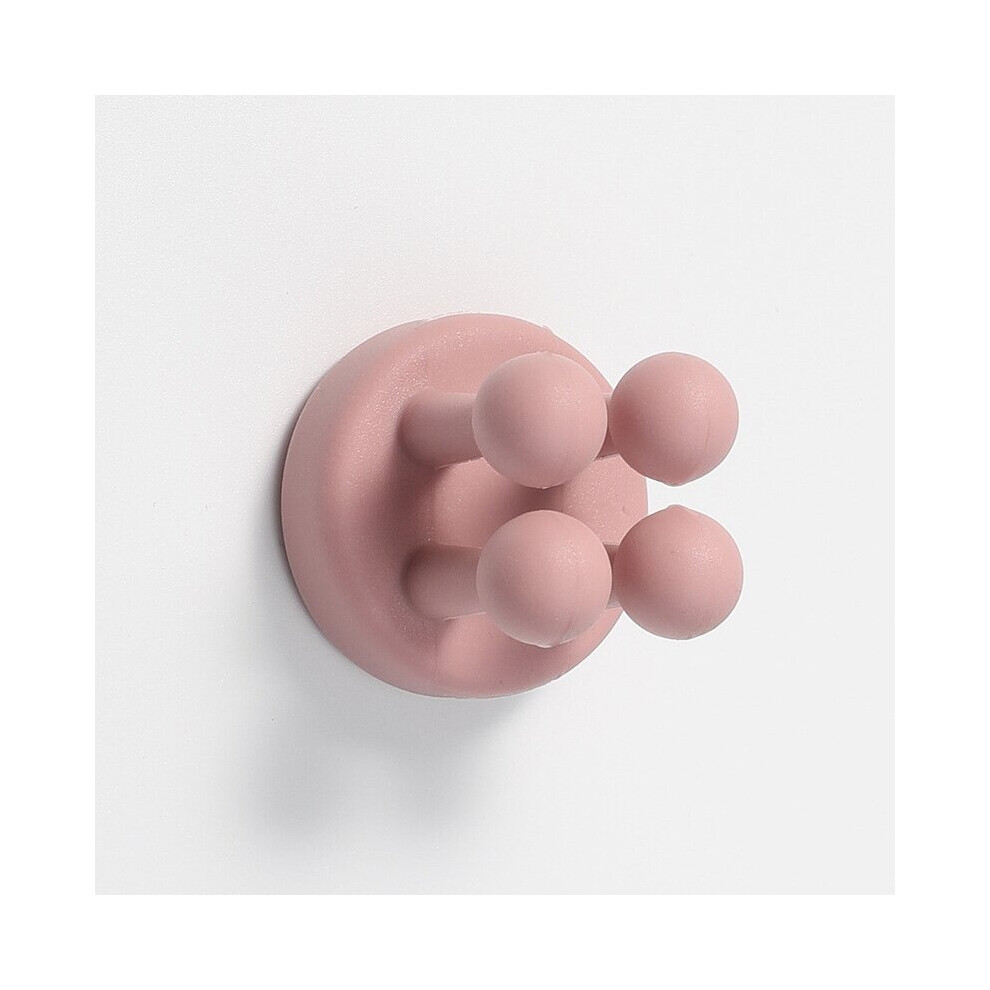 (a-Pink) Creative Punch-Free Hooks Silicone Hook Cute Seamless Self-Adhesive Bedroom Door Hangers Key Umbrella Towel Rack Wall Decoration-image-OPC-PCBZ55Z-NEW