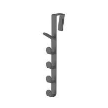 (a-black) Bedroom Door Hanger Plastic Clothes Hanging Rack Home Storage Organization Hooks Behind The Door Towel Hanger for Bags Rails