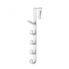 (a-white) Bedroom Door Hanger Plastic Clothes Hanging Rack Home Storage Organization Hooks Behind The Door Towel Hanger for Bags Rails