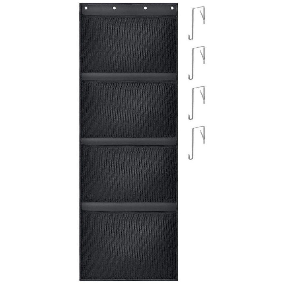 (a-Black) Door Hanging Net Stuffed Animal Door Storage Organizer Stuffed Animal Storage Multifunctional Over The Door Toy Organizer