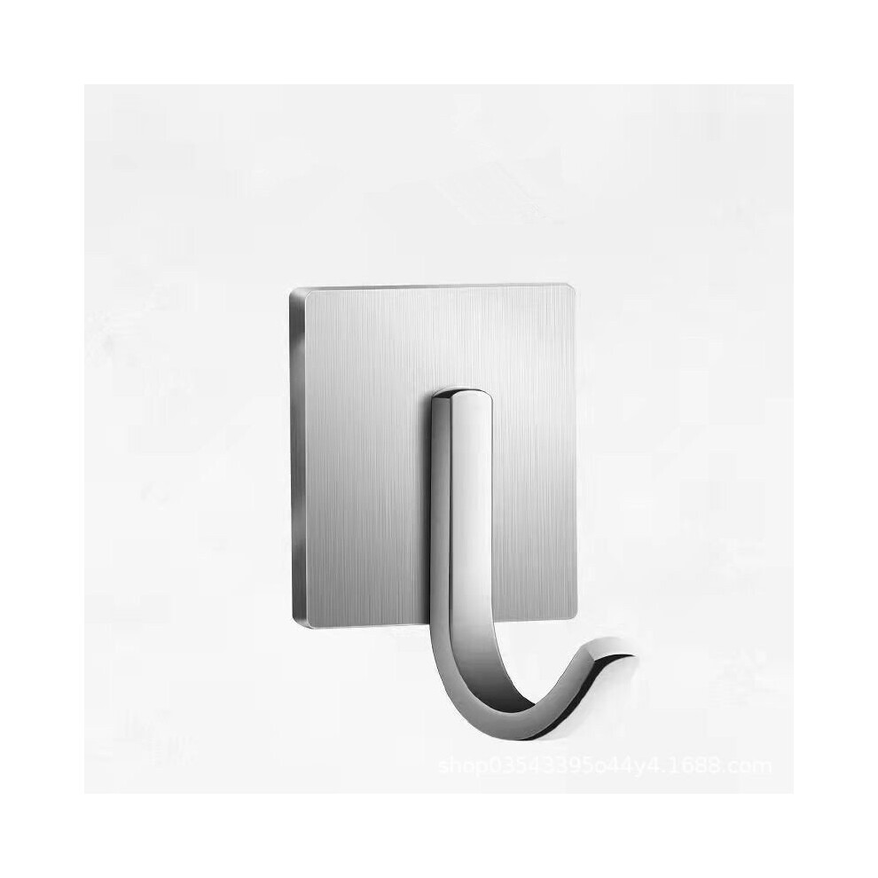 (a-Flat Hook-Silver) 304 Stainless Steel Wall Hook Self Adhesive Sticky Hooks Towel Key Umbrella Hanger Storage Hook for Kitchen Bathroom Accessories-image-OPC-PCBZ6WB-NEW