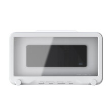 (a-fixed white) Wall Hanging Bathroom Phone Shell Plastic Home Wall Toilet Storage Boxes Seal Protection Shower Phone Holder Shower Accessories