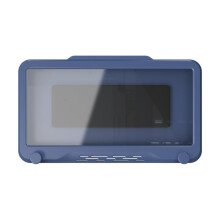 (a-fixed blue) Wall Hanging Bathroom Phone Shell Plastic Home Wall Toilet Storage Boxes Seal Protection Shower Phone Holder Shower Accessories