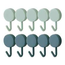 (a-10pcs Set B) 10Pcs Self Adhesive Wall Hook Strong Without Drilling Coat Bag Bathroom Door Kitchen Towel Hanger Home Storage Hanging Hooks