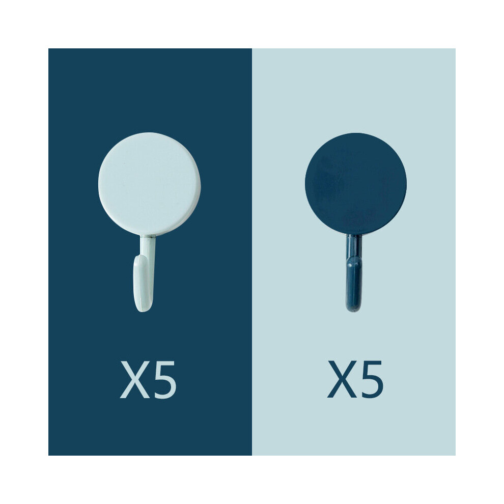 (a-navy blue-light blue 10pc) 10pcs Bathroom Hook Strong Self Adhesive Door Wall Hangers Towel Mop Handbag Holder Hooks For Hanging Kitchen Bathroom A-image-OPC-PCBZ7NT-NEW