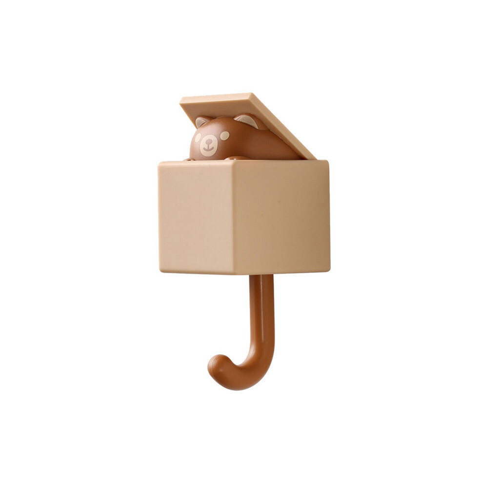 (a-Light Brown) cat key hook cute cat hook for Key Umbrella Towel Cap Coat Rack adhesive wall hook Decor Dormitory Bedroom Door Hangers Hooks-image-OPC-PCBZ8PQ-NEW