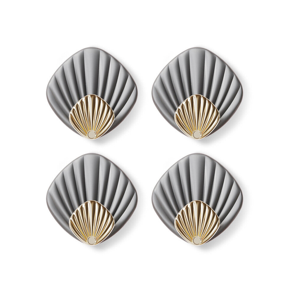 (a-Grey-A(6X6CM) 4Pcs) 4Pcs Wall Decoration Hooks Self Adhesive Behind-door Bags Keys Towel Hanging Storage Holder Waterproof Home Decor Organizer Hoo-image-OPC-PCBZ8VC-NEW