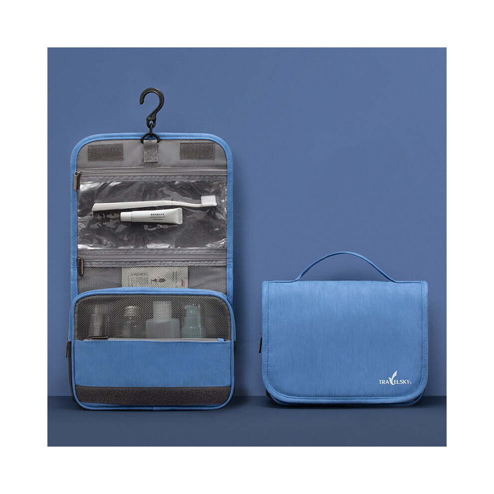 (a-B-(Blue)) Men's High Quality Wash Bag Bathroom Hanging Organizer Toiletry Bags Travel Portable Life Supplies Essential Large Make Up Pouch-image-OPC-PCBZ982-NEW