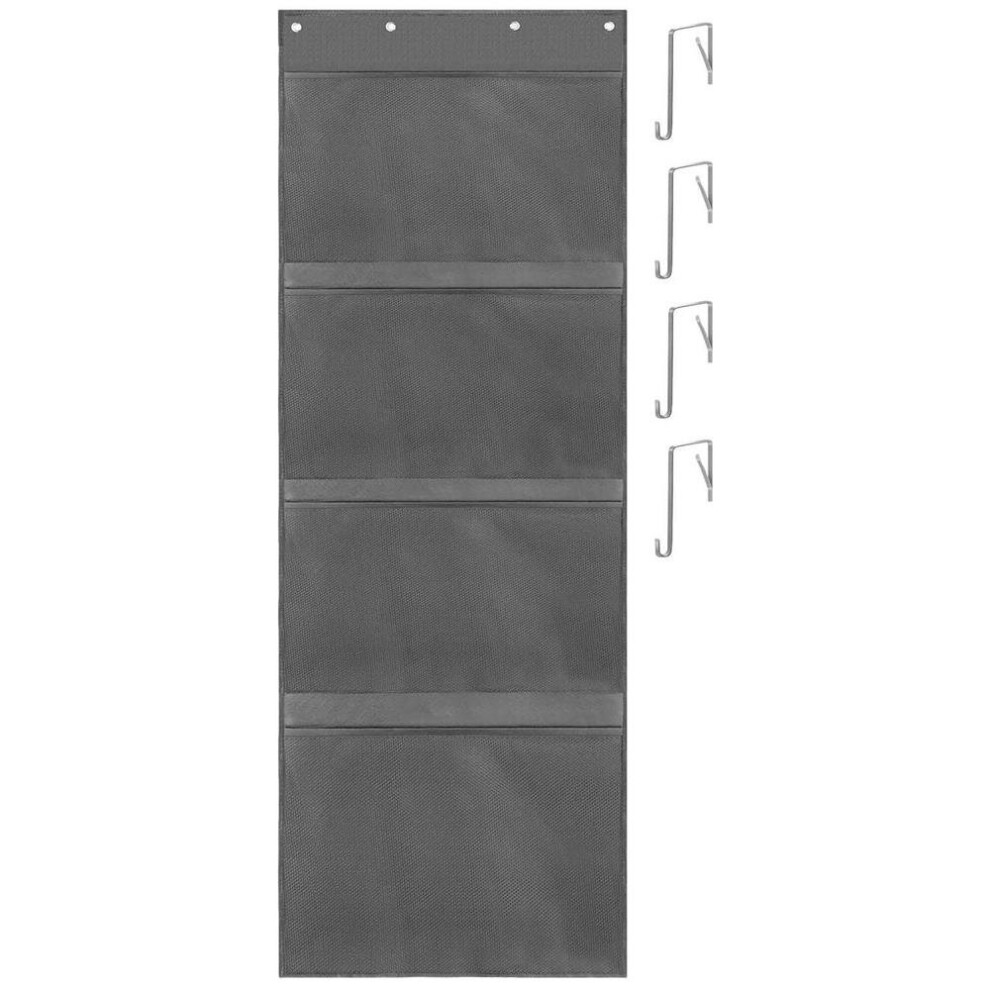 (a-Gray) Door Hanging Net Stuffed Animal Door Storage Organizer Stuffed Animal Storage Multifunctional Over The Door Toy Organizer