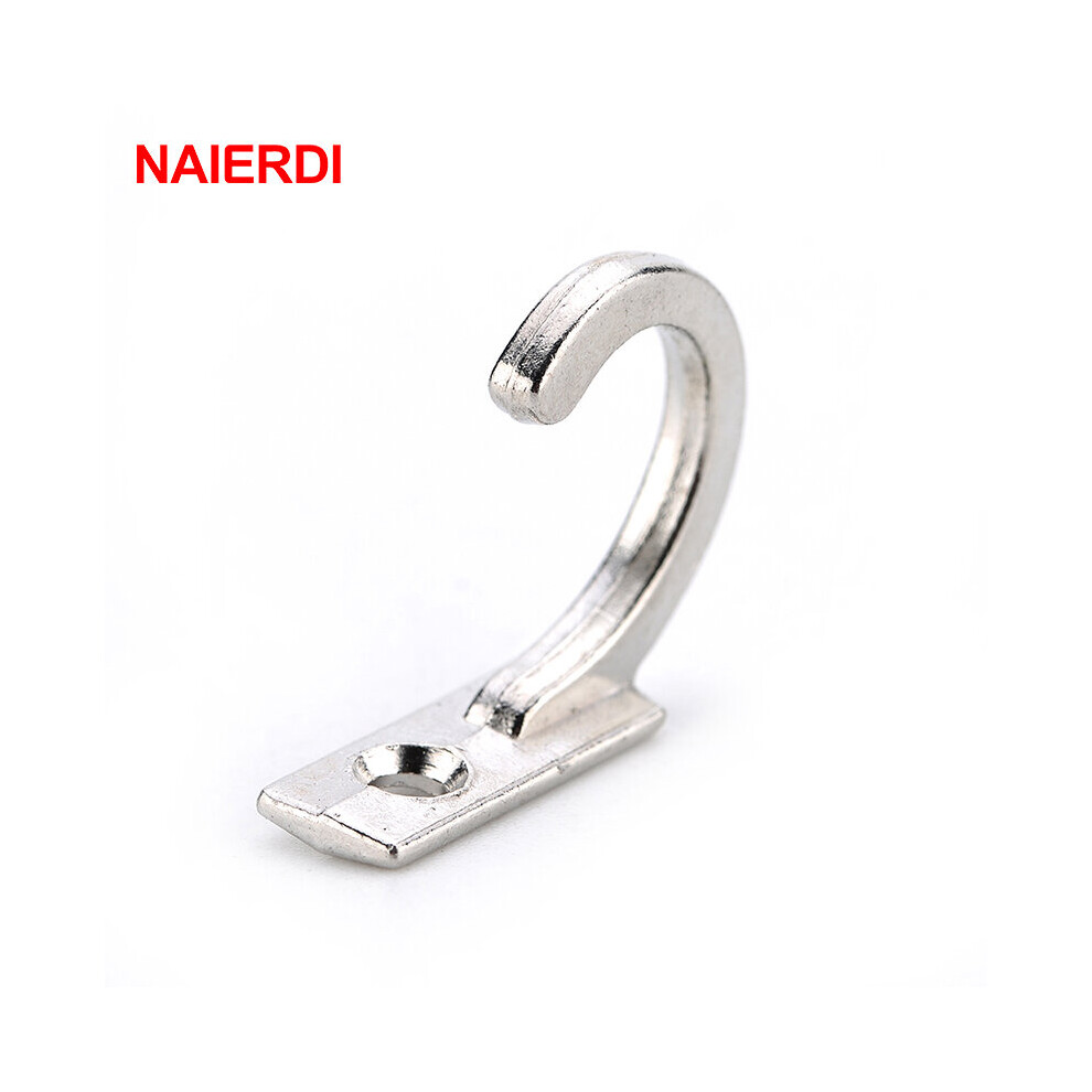 (A-Silver) Naierdi 30Pcs Antique Hooks Small Wall Hanger Buckle Horn Lock Clasp Hook Hasp Latch For Wooden Jewelry Box Furniture Hardware 4854201218636
