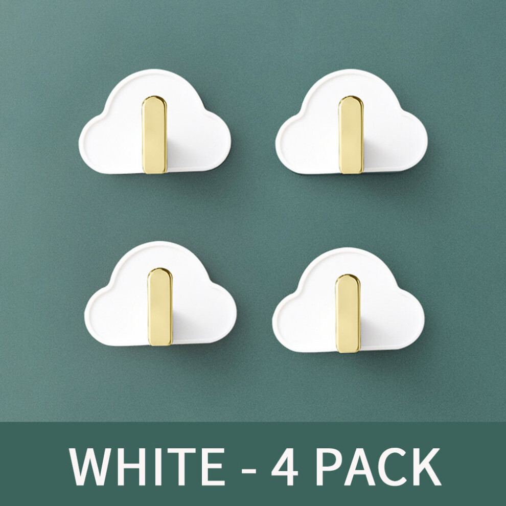 (a-White-A(5.3X3.7CM) 4Pcs) 4Pcs Multi-purpose Hooks Self Adhesive Wall Storage Hook Bathroom Door Kitchen Towel Hanging Holder Home Decors Organizer-image-OPC-PCBZCJH-NEW