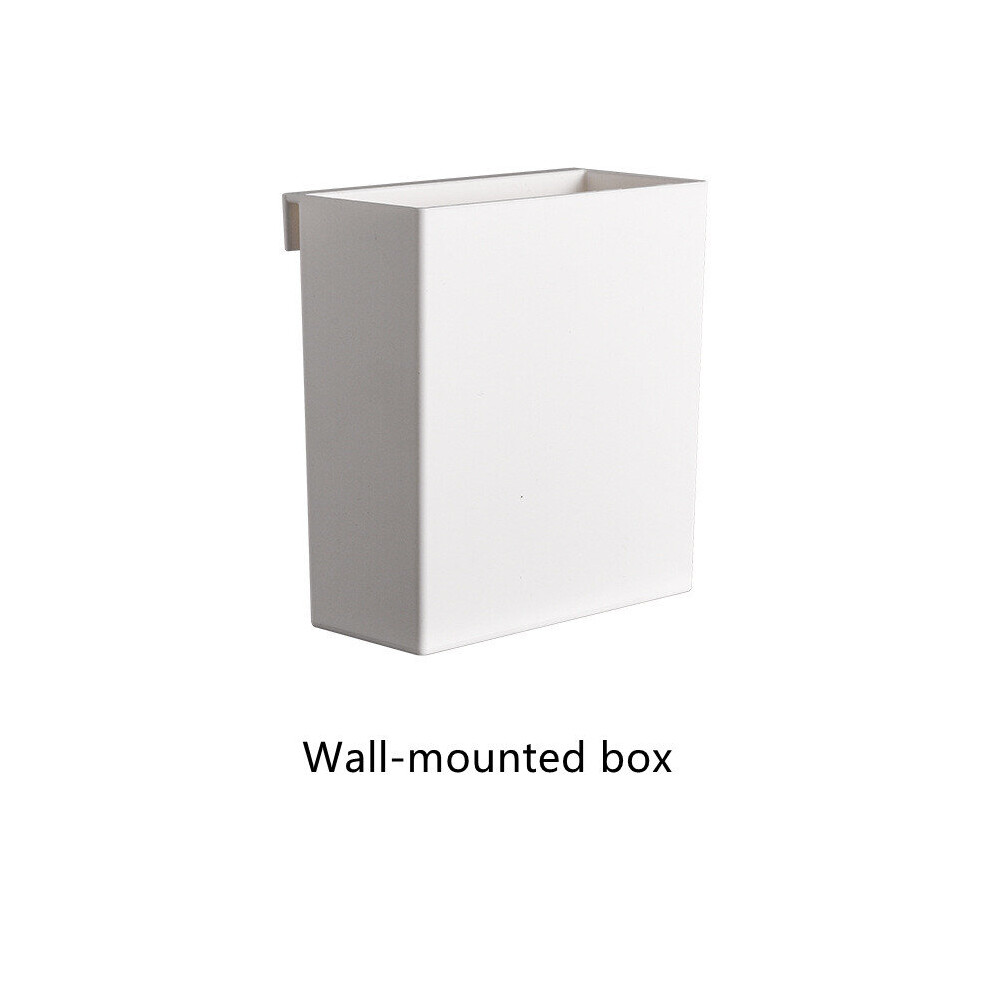 (a-A) 1PCS Wall Hanging Side Wall Rack Storage Box Nordic Style White Bathroom Shelf Free Punching Toilet Dressing Table Storage Rack-image-OPC-PCBZCC9-NEW
