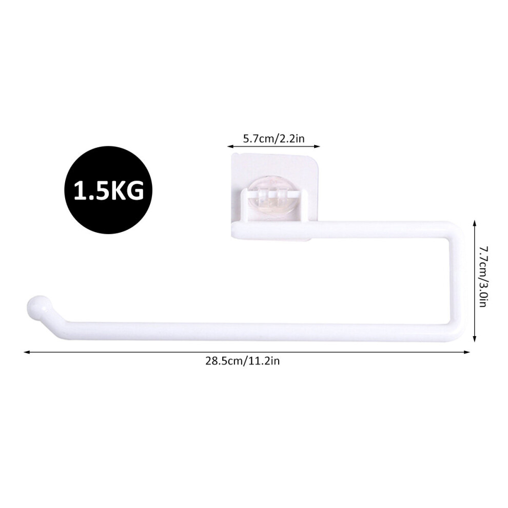 (a-White) Toilet Paper Towel Holder Rack Self Adhesive Bathroom Storage Kitchen Wall Mount Hook Stand for Home Organizer Accessories-image-OPC-PCBZCZK-NEW