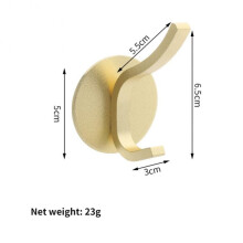 (a-06 gold S(10cm??)) Aluminium Alloy Adhesive Hooks Waterproof Towel Hook Heavy Duty Wall Hook Sticky Self Adhesive Hook For Bathroom Kitchen Garage