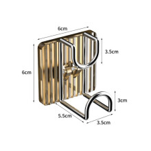 (a-07) Luxury Adhesive Wall Hooks Acrylic Shower Hooks For Hanging Gold Self-adhesive Hooks Towel Holder Kitchen Bathroom Accessories