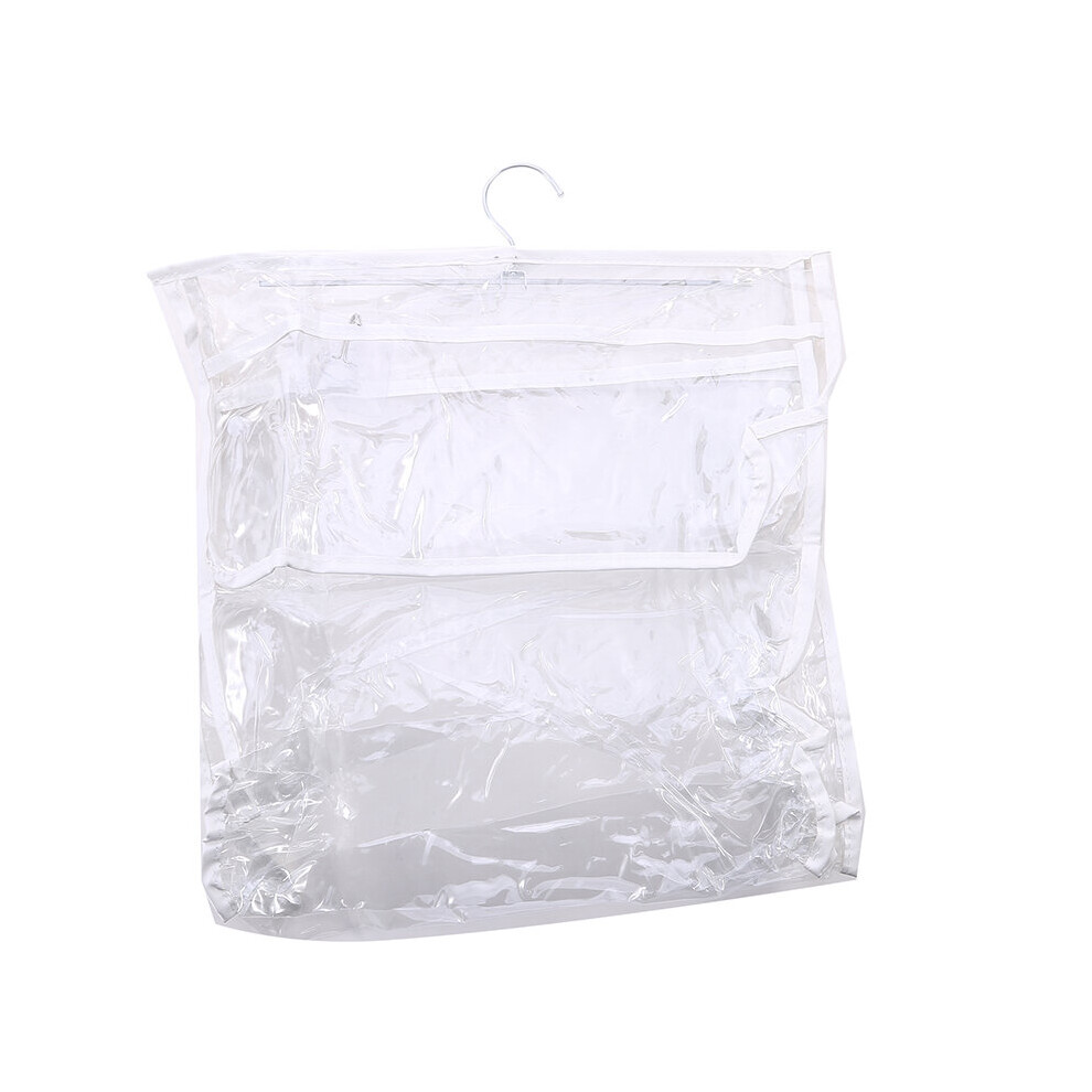 (a-White Small) PVC Waterproof Hanging Makeup Bag Wall Hanging Organizer Storage Bag Bathroom Shower Accessories Towel Clothes Organizer-image-OPC-PCBZFM8-NEW