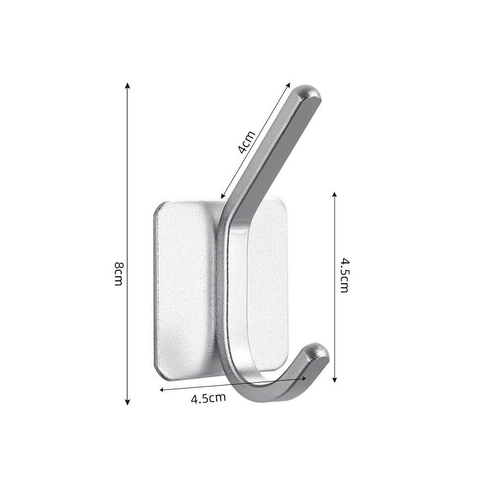 (a-D-Silver) Multi-purpose Wall Hook Door Key Cloth Coat Holder Hook Bathroom Towel Robe Hanger Self Adhesive Kitchen Hardware Rack Bag Hook-image-OPC-PCBZFJP-NEW