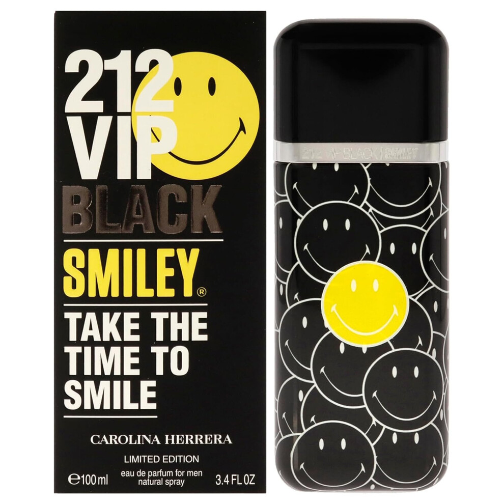 CAROLINA HERRERA 212 Vip Men Black Smiley Eau De Parfum 3.4 oz