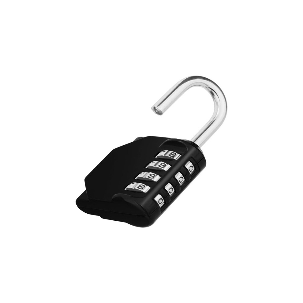 (Black) Combination Padlock丨4 Digit Combination Locker Padlock