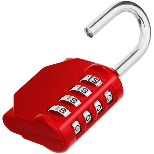 (Red) Combination Padlock丨4 Digit Combination Locker Padlock