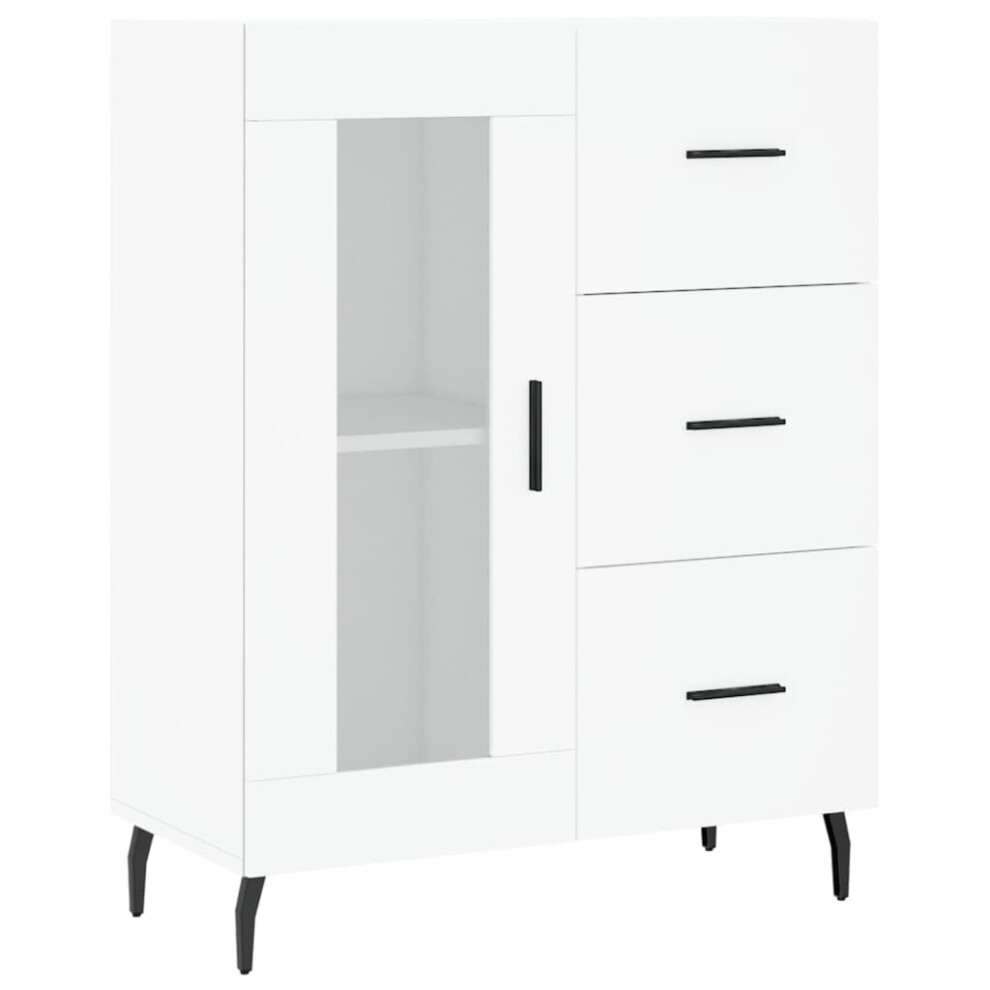 Vidaxl (White) Sideboard Storage Cabinet Side Cabinet Cupboard Engineered Wood White