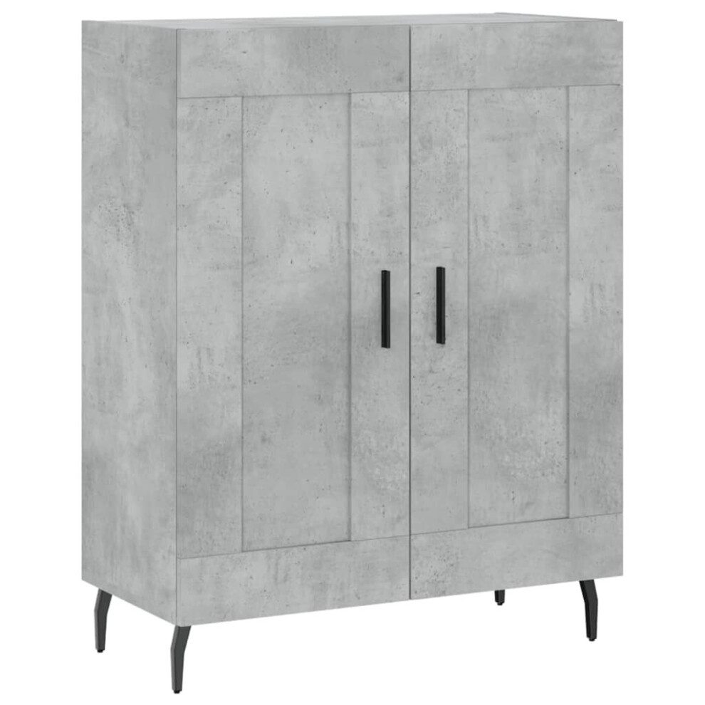 (concrete grey) vidaXL Sideboard Storage Cabinet Side Cabinet Cupboard White Engineered Wood