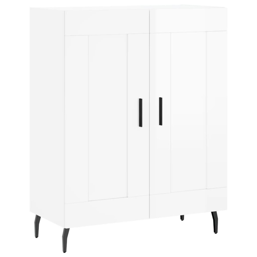 (high gloss white) vidaXL Sideboard Storage Cabinet Side Cabinet Cupboard White Engineered Wood