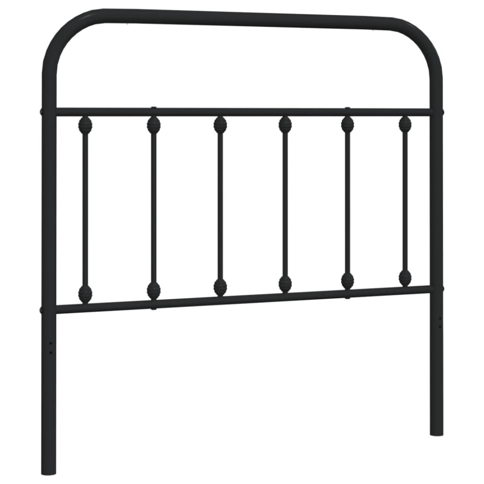 Vidaxl (Black, 100 Cm) Metal Headboard Bed Header Bed Headboard Black Headboard Black 75 Cm