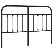 (black, 150 cm) vidaXL Metal Headboard Bed Header Bed Headboard Black Headboard Black 75 cm