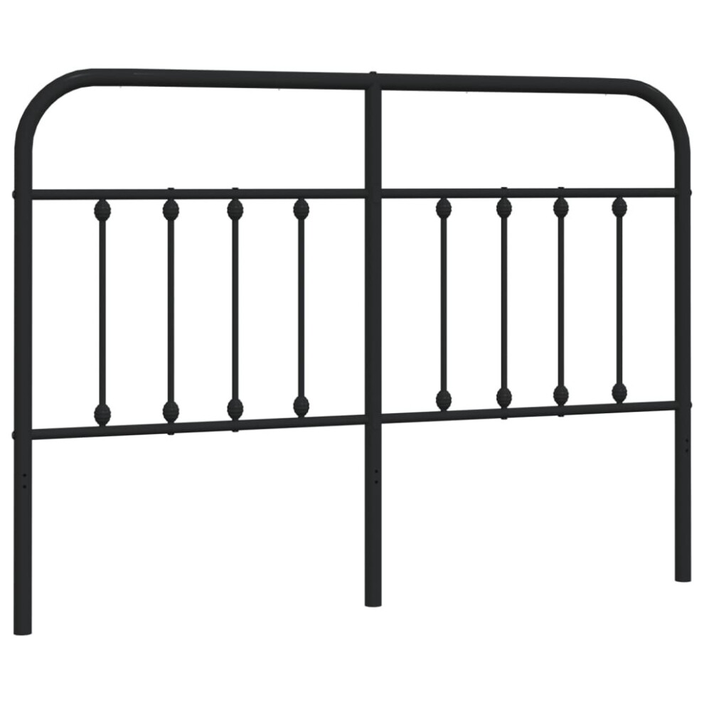 Vidaxl (, 150 Cm) Metal Headboard Bed Header Bed Headboard Headboard 75 Cm Black