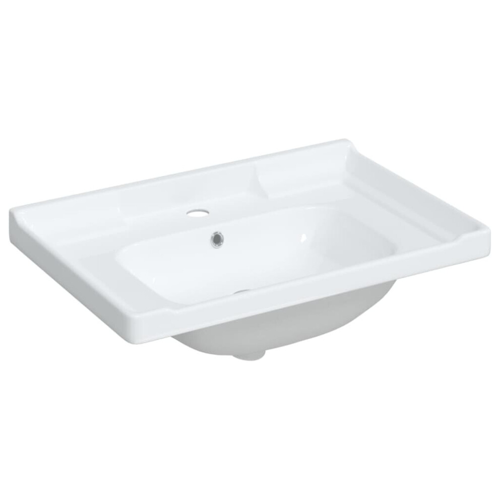 (71 x 48 x 23 cm) vidaXL Bathroom Sink Toilet Basin Sink Wash Basin White Rectangular Ceramic