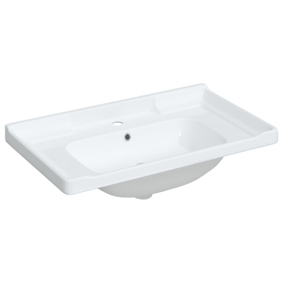 (81 x 48 x 23 cm) vidaXL Bathroom Sink Toilet Basin Sink Wash Basin White Rectangular Ceramic