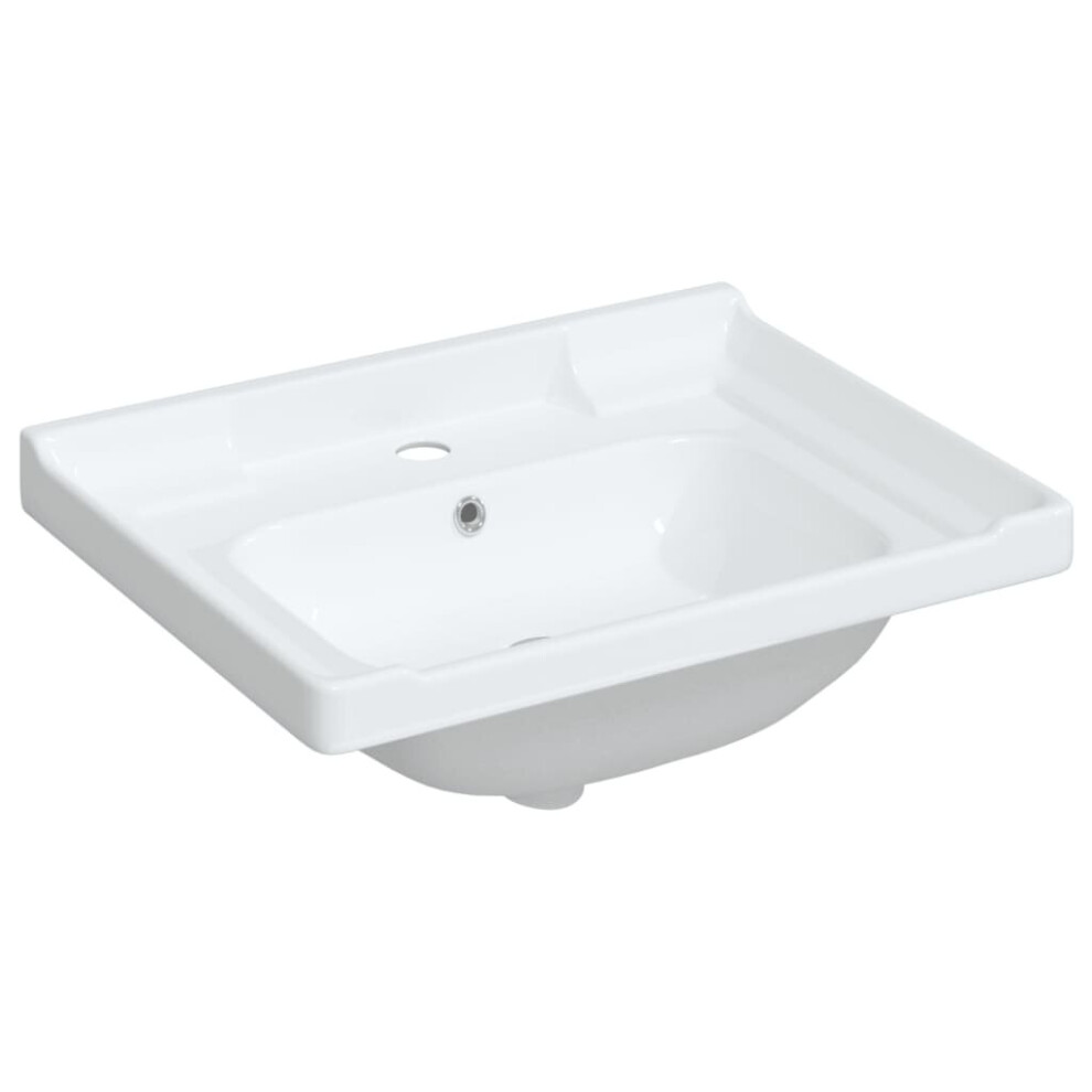 (61 x 48 x 23 cm) vidaXL Bathroom Sink Toilet Basin Sink Wash Basin White Rectangular Ceramic