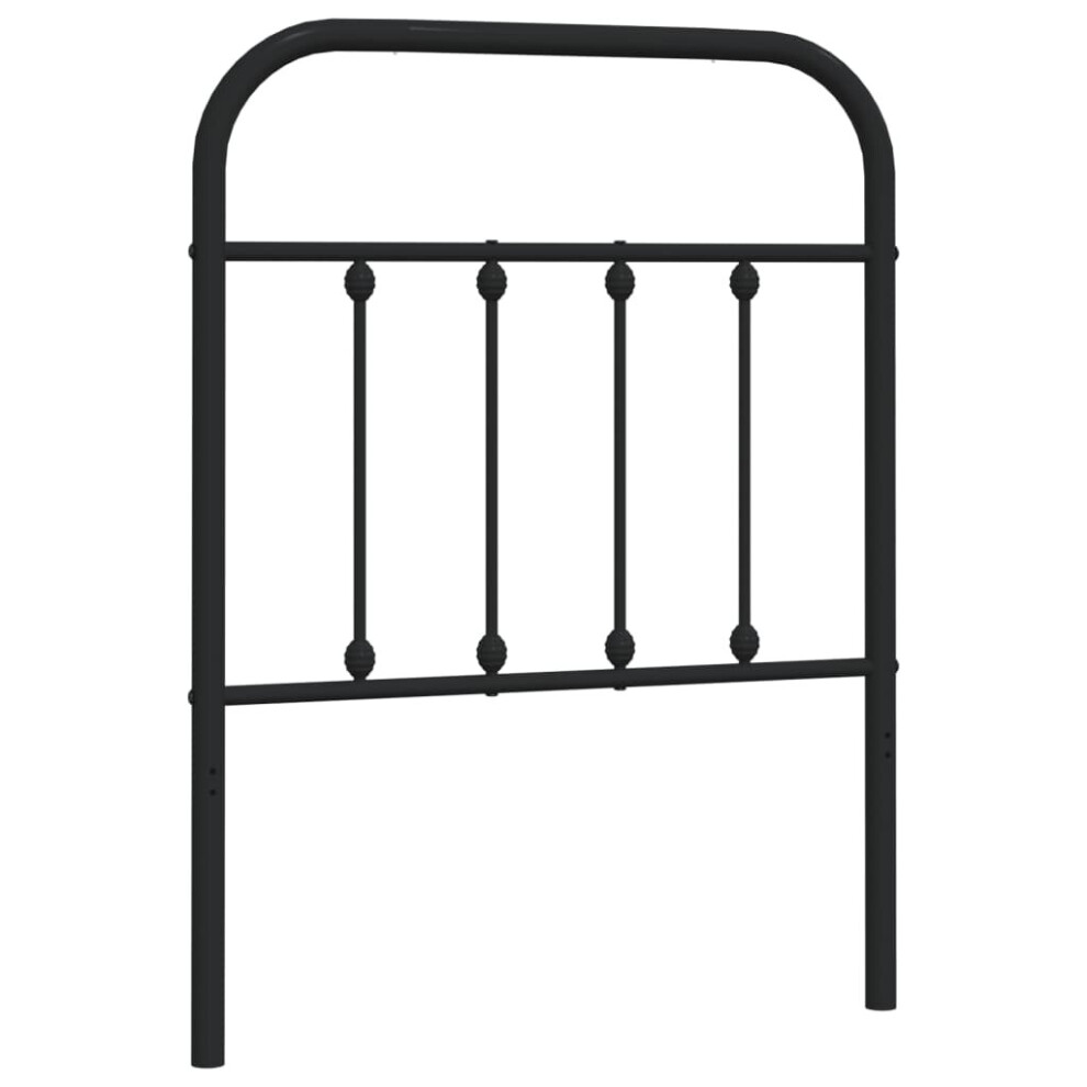 (black, 75 cm) vidaXL Metal Headboard Bed Header Bed Headboard Black Headboard Black 75 cm