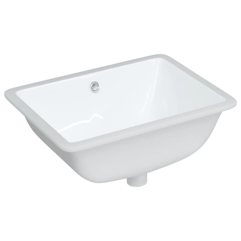 (52 x 38.5 x 19.5 cm) vidaXL Bathroom Sink Basin Sink Toilet Wash Basin White Rectangular Ceramic