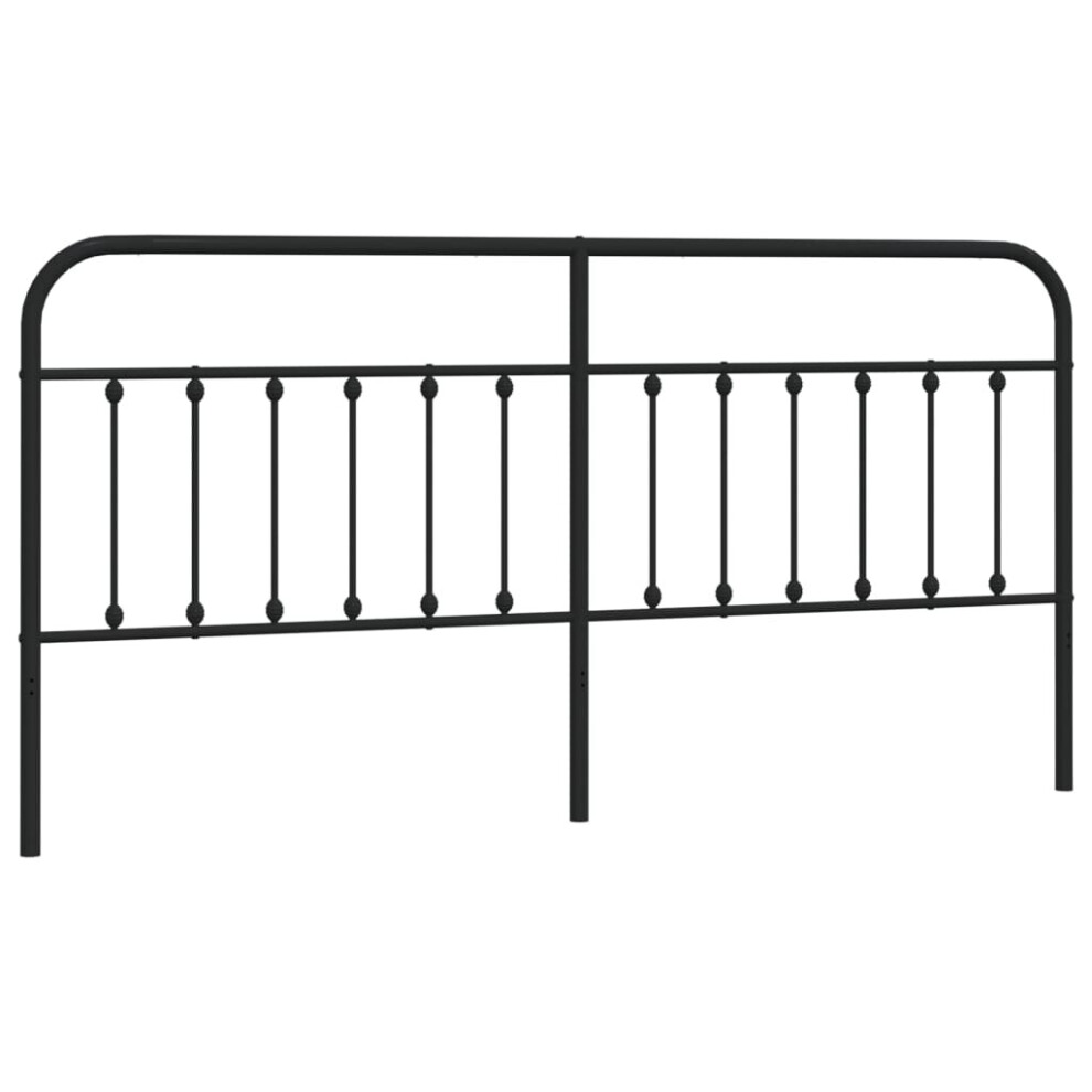 Vidaxl (, 193 Cm) Metal Headboard Bed Header Bed Headboard Headboard 75 Cm Black
