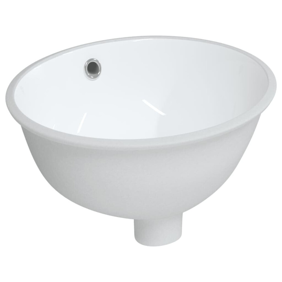 (33 x 29 x 16.5 cm) vidaXL Bathroom Sink Basin Sink Wash Basin Toilet Basin White Oval Ceramic