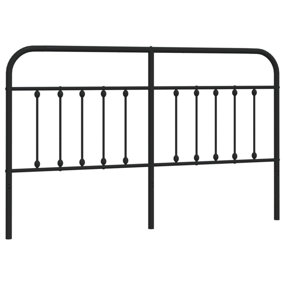 Vidaxl (, 160 Cm) Metal Headboard Bed Header Bed Headboard Headboard 75 Cm Black