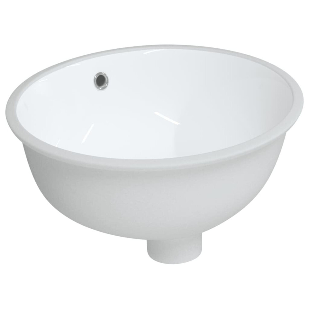 (38.5 x 33.5 x 19 cm) vidaXL Bathroom Sink Basin Sink Wash Basin Toilet Basin White Oval Ceramic