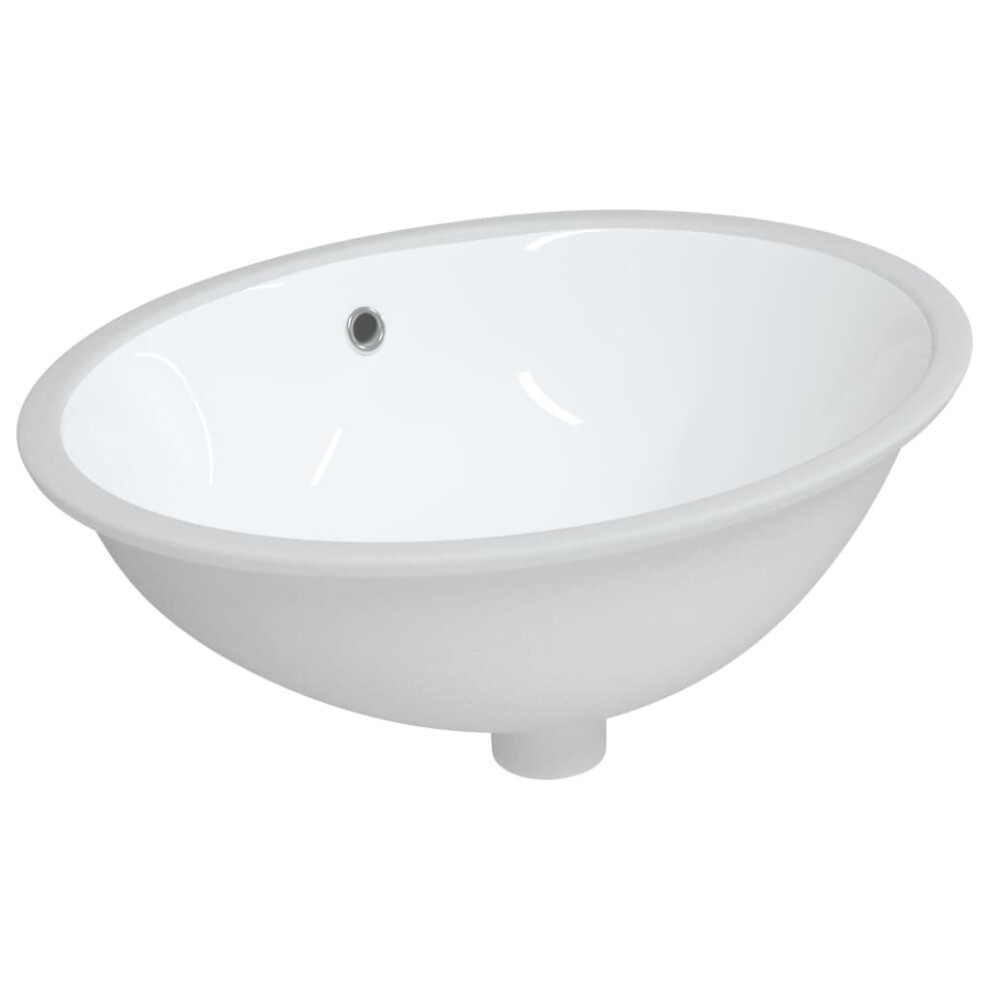 (56 X 41 X 20 cm) vidaXL Bathroom Sink Basin Sink Wash Basin Toilet Basin White Oval Ceramic