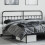 VidaXL (black, 193 cm) vidaXL Metal Headboard Bed Header Bed Headboard Black Headboard Black 75 cm 3